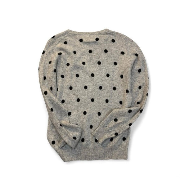 Cynthia Rowley Gray Sweater with Black Dots - Picture 4 of 4